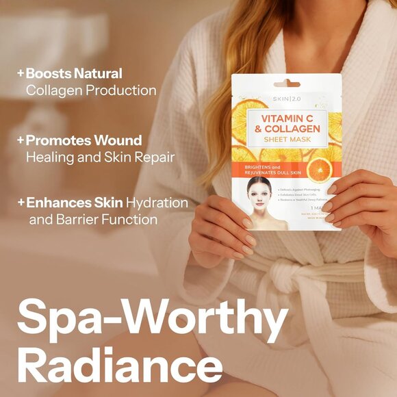 Skin 2.0 Vitamin C & Collagen 5pcs Sheet Mask - Picture 6 of 8